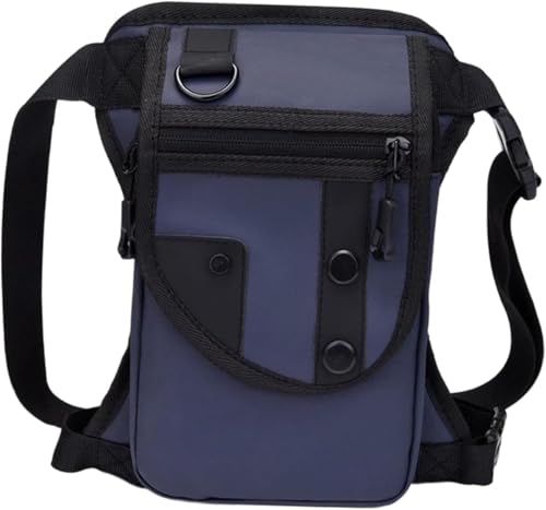 Gcljlmy Hüfttasche, lässige Tasche, tragbar, multifunktional, Beintasche, Angeltasche zum Radfahren, Outdoor-Klettern, Herren (Blau) von Gcljlmy