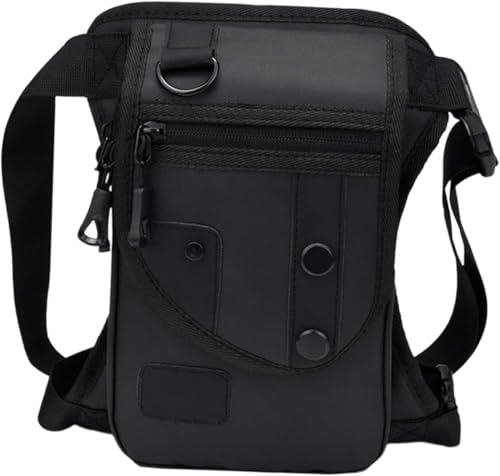 Gcljlmy Hüfttasche, lässige Tasche, tragbar, multifunktional, Beintasche, Angeltasche zum Radfahren, Outdoor-Klettern, Herren (Schwarz) von Gcljlmy