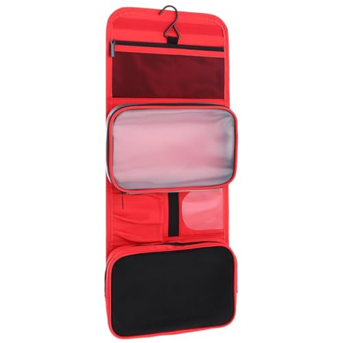 Gcljlmy Kosmetik-Aufbewahrungstasche, Reise-Kulturbeutel mit Reißverschluss, multifunktionaler Make-up-Organizer für Accessoires, Essentials, Herren, Rot Gcljlmy Kosmetik-Aufbewahrungstasche, Reise-Kulturbeutel mit Reißverschluss, multifunktionaler Make-up-Organizer für Accessoires, Essentials, Herren, Rot von Gcljlmy