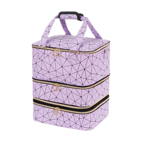 Gcljlmy Nagellack-Organizer-Etui, Gel-Nagellack-Organizer-Box, 3-lagig, Maniküre-Werkzeuge, PU-Pinsel, Make-up-Kosmetiketui, Tragetasche Gcljlmy Nagellack-Organizer-Etui, Gel-Nagellack-Organizer-Box, 3-lagig, Maniküre-Werkzeuge, PU-Pinsel, Make-up-Kosmetiketui, Tragetasche von Gcljlmy