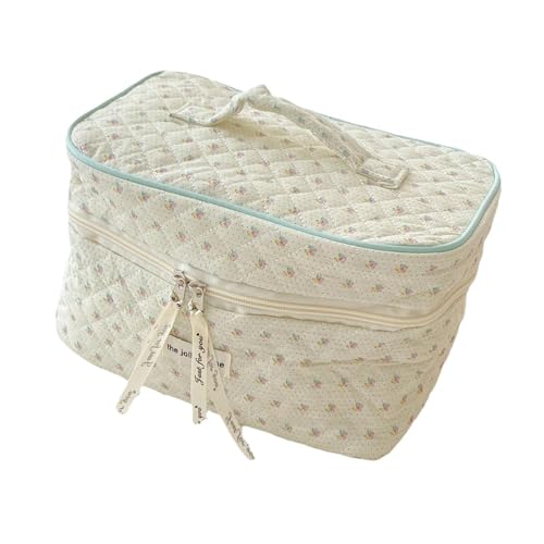 Gcljlmy Süße Make-up-Tasche, Reise-Kosmetik-Organizer für Frauen und Mädchen, Reißverschluss, Mehrzweck-Make-up-Organizer, Kosmetiktasche für Wohnheim und (Beige) von Gcljlmy