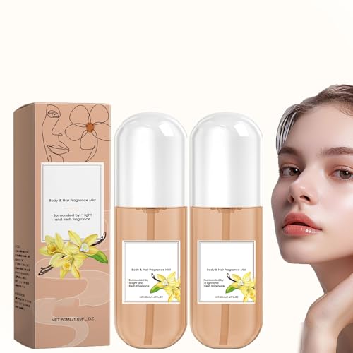 Vanille-Parfümspray – Langanhaltender Duftnebel für Körper und Haar mit erfrischendem Vanilleduft für Frauen. Selbstbewusstseinsstärkendes Deodorantspray (2pcs) von Gcngifrg
