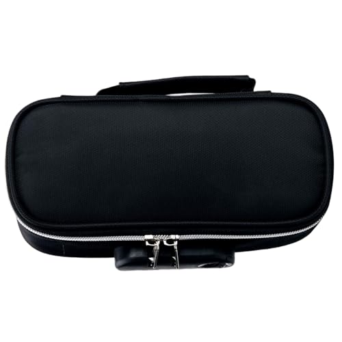 1pc Bleistiftkoffer schwarzer großer Bleistiftkoffer Jungen mit Safe Lock & Handle 4-Layer Stationary Bag für die Office College School von Gcroet