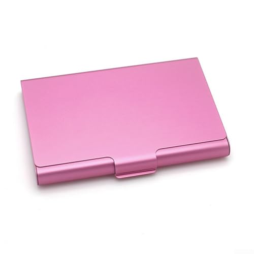Gdfnmogo Minimalistisches Kreditkartenetui aus Aluminiumlegierung, schlankes Profil, passt problemlos in jede Tasche oder Handtasche, rose von Gdfnmogo