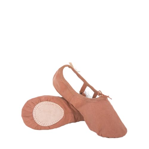 GeOinQL Spitzenschuhe, Mädchen-Ballettschuhe aus Leder, verdickte Sohlen, von GeOinQL