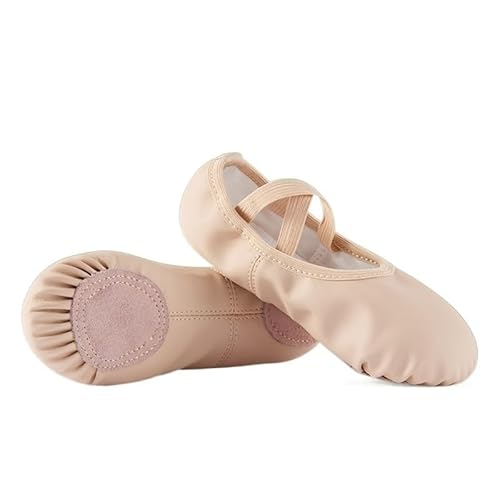 GeOinQL Spitzenschuhe, PU Klassische Schuhe Yoga Socke Volle Sohle for Kinder Mädchen Erwachsene Tanz Hausschuhe von GeOinQL