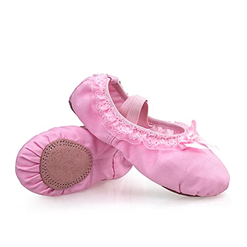 Spitzenschuhe, 2 Paar Kinder-Ballettschuhe mit weicher Sohle und Spitze for Mädchen, Kleinkinder und Frauen von GeOinQL