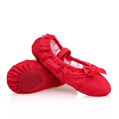 Spitzenschuhe, 2 Paar Kinder-Ballettschuhe mit weicher Sohle und Spitze for Mädchen, Kleinkinder und Frauen von GeOinQL