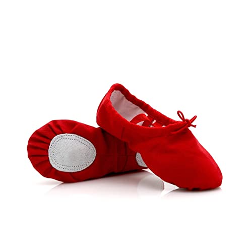 Spitzenschuhe, Ballettschuhe Yoga Ledersohlen Tanzschuhe Mädchen Canvas Ballettschuhe Flats, von GeOinQL