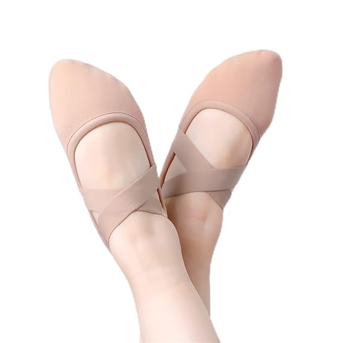 Spitzenschuhe, Geteilte weiche Sohle for Kinder, professionelle elastische Ballettschuhe, von GeOinQL
