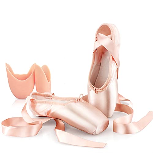 Spitzenschuhe, Professionelle Ballett-Spitzenschuhe for Mädchen und Frauen, Tanzschuhe for Mädchen von GeOinQL