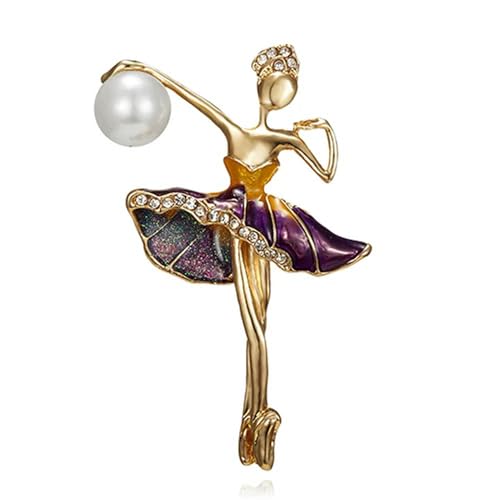 Elegante Ballett-Tanzmädchen- Broschen mit glänzendem Kristall für Damen, Anstecknadeln, Kleid, Kleidung, Accessoires, weiblich – 1 von GeRRiT