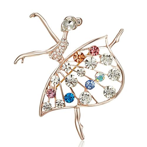 Elegante Ballett-Tanzmädchen- Broschen mit glänzendem Kristall für Damen, Anstecknadeln, Kleid, Kleidung, Accessoires, weiblich – 11 von GeRRiT