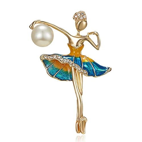 Elegante Ballett-Tanzmädchen- Broschen mit glänzendem Kristall für Damen, Anstecknadeln, Kleid, Kleidung, Accessoires, weiblich – 3 von GeRRiT