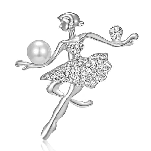 Elegante Ballett-Tanzmädchen- Broschen mit glänzendem Kristall für Damen, Anstecknadeln, Kleid, Kleidung, Accessoires, weiblich – 8 von GeRRiT