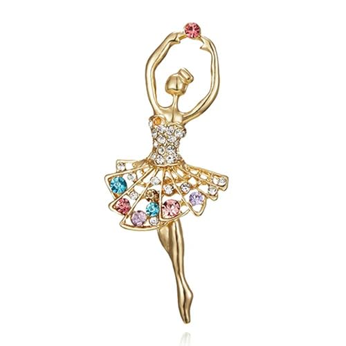 Elegante Ballett-Tanzmädchen- Broschen mit glänzendem Kristall für Damen, Anstecknadeln, Kleid, Kleidung, Accessoires, weiblich – 9 von GeRRiT