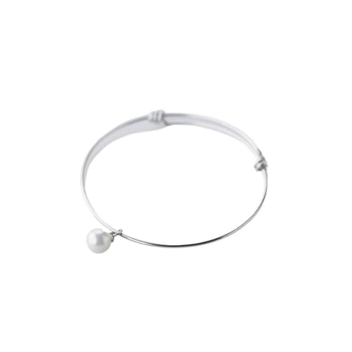 GeRRiT 925 Silber Armband Shell Perle Synthetische Perle Stil Armband Süße Verstellbare Armband, S925 Silber von GeRRiT