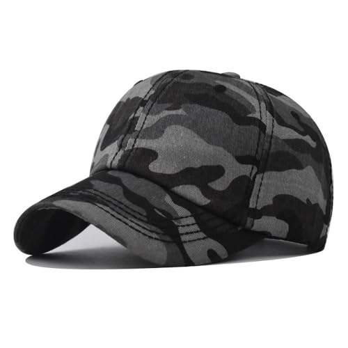 GeRRiT Klassische Herren Baseball Cap Camouflage Cap Fashion Trend Neutral Outdoor Cap Sportkappe, Camouflage schwarz, 58 von GeRRiT
