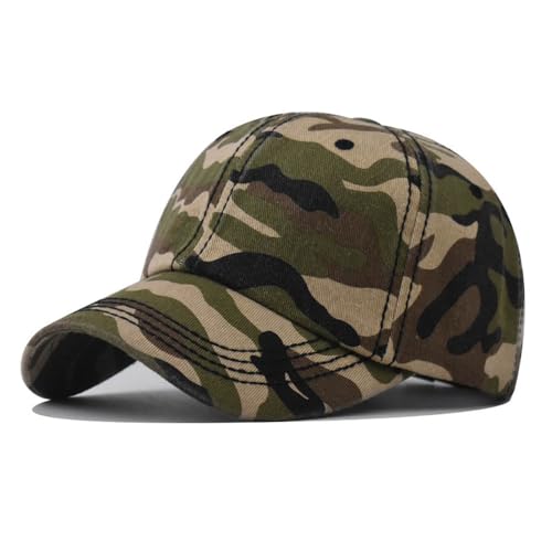 GeRRiT Klassische Herren Baseball Cap Camouflage Cap Fashion Trend Neutral Outdoor Cap Sportkappe, Gelbes Tarnmuster, 58 von GeRRiT