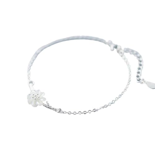 GeRRiT S925 Silber Armband Süße Zweig Kirschblüte Armband Shell Blume Armband Schmuck, S925 Silber Armband von GeRRiT