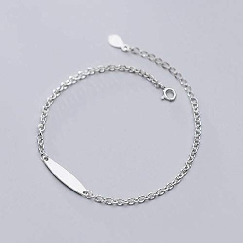 GeRRiT S925 Silber Armband Weibliche Koreanische Mode Stil Einfache Oval Schmuck Armband, Armband von GeRRiT