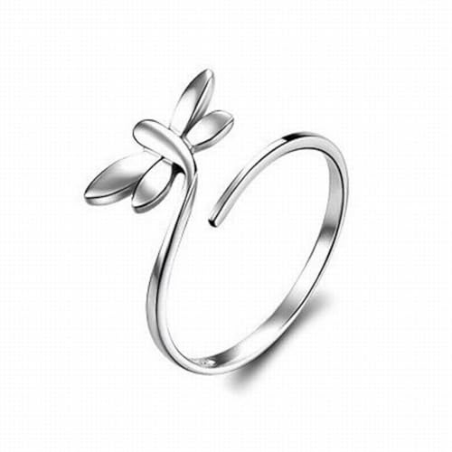 GeRRiT S925 Silber Fashion Wild Butterfly Bow Ring Silber Schmuck Silber Ring, Weiß von GeRRiT