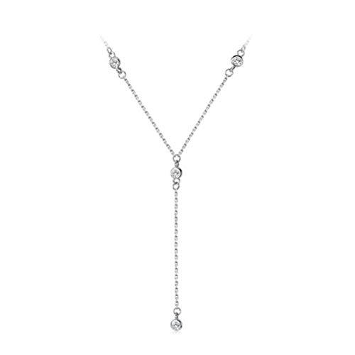 GeRRiT S925 Silber Halskette Damen Korea Kleine Frische Y-Förmige Diamant Anhänger Einfache Süße Kragen Kette Schmuck Silber Kette S925, Kette von GeRRiT