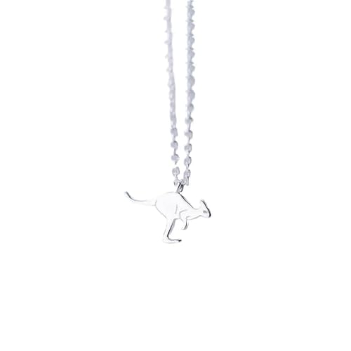 GeRRiT S925 Silber Halskette Nette Känguru Anhänger Personalisierte Kleine Tier Halskette Kragen Kette, S925 Silber Halskette von GeRRiT