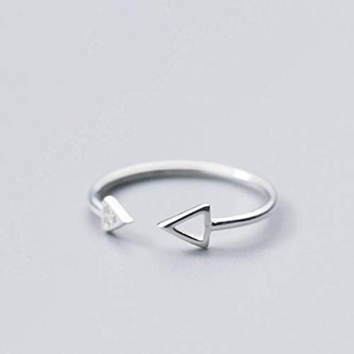 GeRRiT S925 Silber Ring Hohl Dreieck Mode Damen Stil Ring Öffnungsring Geometrie Pierced Schmuck S925 Silber Ring, S925 Silber, Öffnungssatz von GeRRiT