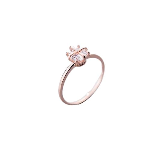 GeRRiT S925 Silber Ring mit Diamant Krone Ring, Elegante und Personalisierte Zeigefinger Ring, S925 Silberring, 6 von GeRRiT