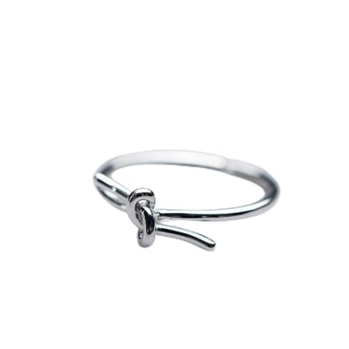 GeRRiT S925 Silberring Weibliche Mode Einfache Linie Geknotet Ring Ring Persönlichkeit Temperament Einzigen Ring, S925 silver ring, Opening adjustable von GeRRiT