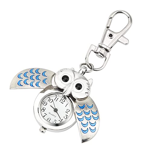 GeRRiT Taschenuhr, einfache Uhren, Damenmode, wunderschöne Eulenuhr, Clip, Taschen-Schlüsselanhänger, Outdoor-Sport von GeRRiT