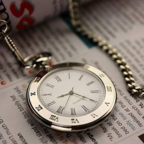 GeRRiT Taschenuhr Damen Taschenuhren Taschenuhr Brustuhr Senden Kreative Taschenuhr Mode Retro Römischer Charakter Quarz Taschenuhr Uhr Herren Taschenuhren von GeRRiT