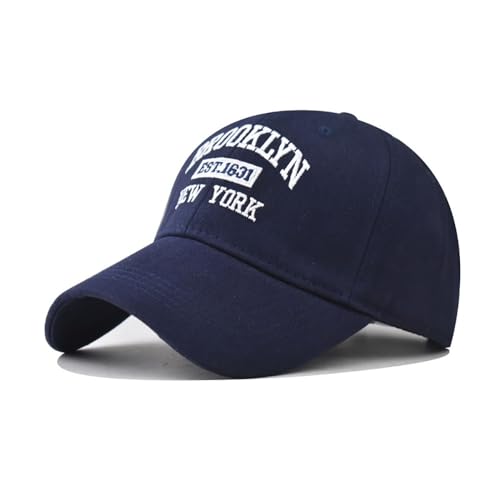 Klassische Baumwolle Herren Baseballkappe Brooklyn est.1631 Personalisierte Stickerei Modetrend Outdoor Cap Uni Baseballmütze, Marineblau, L von GeRRiT