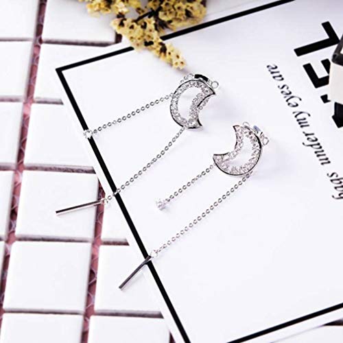 Ohrstecker Korean Style S925 Sterling Silber Nadel Perle Stud Ohrringe Frauen Earline Zirkon Ohrclip Ohrringe Quaste Ohrringe Weiß, GeRRiT, Weiß von GeRRiT