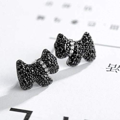 Ohrstecker Ohrstecker Koreanischer Stil Tier Ohrstecker Studs Frauen Hypoallergen S925 Sterling Silber Pop Ohrringe Mode Ohrstecker Schwarz, GeRRiT, Schwarz von GeRRiT