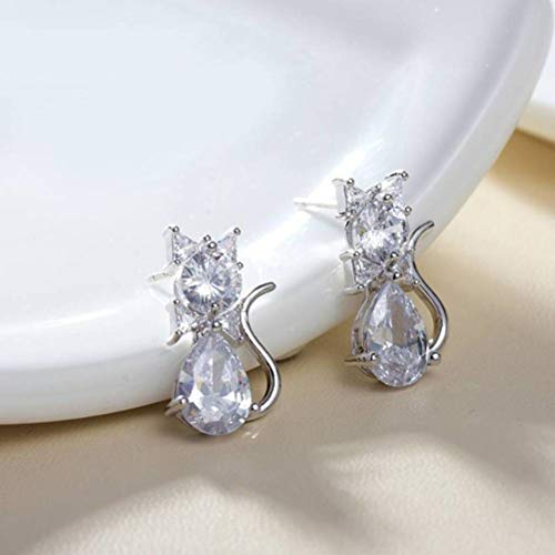 Ohrstecker für Frauen Koreanischer Stil Nette Kleine Tier Ohrringe S925 Sterling Silber Hypoallergene Pop Ohrringe Mode Ohrringe Weiß, GeRRiT, Weiß von GeRRiT