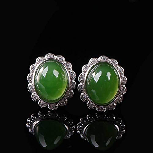 Ohrstecker für Frauen S925 Silber Ohrringe Frauen Silber Schmuck Sterling Silber Schmuck Jaspis Ohrringe Schmuck Accessoiresas Showed, GeRRiT, Wie gezeigt von GeRRiT