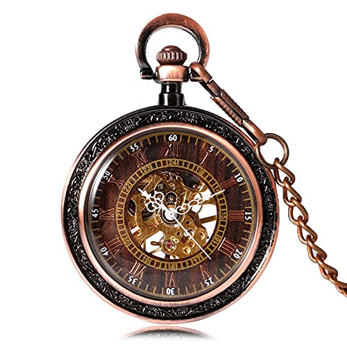 Retro Taschenuhr, Klassische Exquisite Kupfer mechanische HandaufzugMänner antike Uhr Frauen Damen Geschenk von GeRRiT