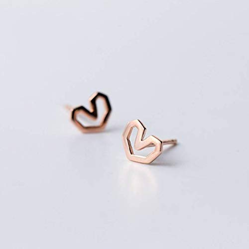 S925 Silber Ohrringe Damen Koreanische Mode Shiny Love Can Shaped Ohrringe Personalisierte Ohrringe Kleine Ohrringe Schmuck Lovegold&Rose, GeRRiT, Gold, Rose, 925 Silber von GeRRiT