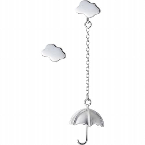 S925 Silber Ohrringe Frische und Nette Wolke Asymmetrische Regenschirm Lange Ohr Schmuck, GeRRiT, 925 Silber von GeRRiT