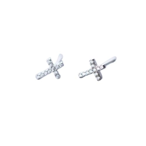 S925 Silber Ohrringe Weiblichen Einfachen Diamant Kreuz Ohrstecker Mini Geometrische Ohrschmuck, GeRRiT, S925 silver earrings, 925 silver von GeRRiT