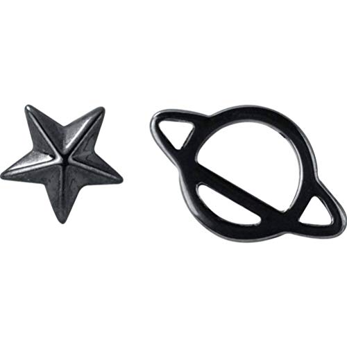 S925 Silber Stern Sonne Pierced Ohrringe Frauen Korea Kleine Frische Mode Süße Pentagram Ohrring Schmuck Silber, GeRRiT, Schwarz, 925 Silber von GeRRiT