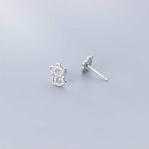 S925 Silberohrringe Weibliche Koreanische Mode Niedlichen Literarischen Stil Diamant Kleine Maus Tier Ohrringe, GeRRiT, Silber von GeRRiT