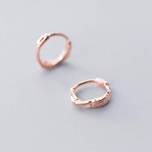 S925 Weiße Pilz Schnalle Damen Korea Kleine Frische Mode Geometrische Runde Ohr Schnalle Einfache Geometrische Ohr Schmuck Gold/Rose, GeRRiT, Gold, Rose, 925 Silber von GeRRiT