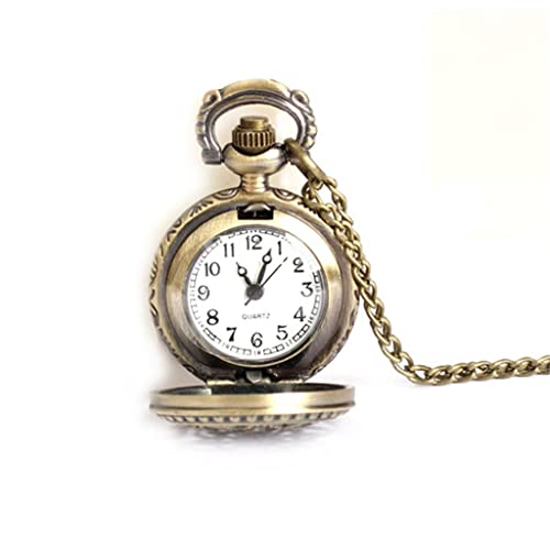 Taschenuhr Damen Herren Taschenuhr Vintage Lotus Hollow Out Quarzuhr Halskette Kette Uhren Dame Geschenk Uhr von GeRRiT