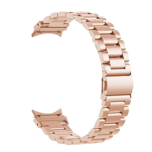 GeRnie Armband aus Edelstahl ohne Lücken, hergestellt für Watch6 4 Classic 46 mm 47 mm 42 mm / Watch4 5 Pro 44 mm 40 mm Armband mit gebogenem Ende, A Roségold-Werkzeug, Galaxy watch4 44mm, Rucksäcke von GeRnie