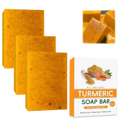 3 PC Kojic Acid Soap Original Turmeric Kojic Acid Soapturmeric Brightening Soap Turmeric Soap Brightening Lemon Turmeric Geeignet Zur Aufhellung Der Gesichts Und Körperhaut Für Männer Und Frauen von Geaanen