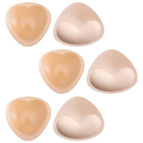 3 Paar Klebe BH Push UP, Push up Pads Go Braless Klebe Push up BH Push up Klebe BH BH Pads Abnehmbar Wiederverwendbar Geeignet für Badeanzüge und Bikinis in Dreiecksform von Geaanen