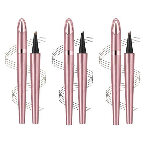 3 Pcs Augenbrauenstift Wasserfest Magischer Augenbrauenstift Wasserfester Augenbrauenstift Magischer Augenbrauenstift Wasserfester Augenbrauenstift(Heller Kaffee Dunkelbraun Schwarz) von Geaanen